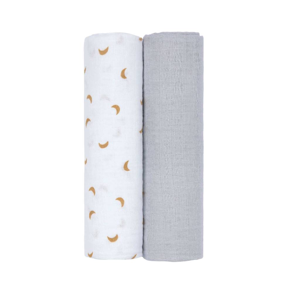 Lässig Mulltücher (2 Stk) - Swaddle & Burp Blanket XL, Adventure Traktor Nur für heute