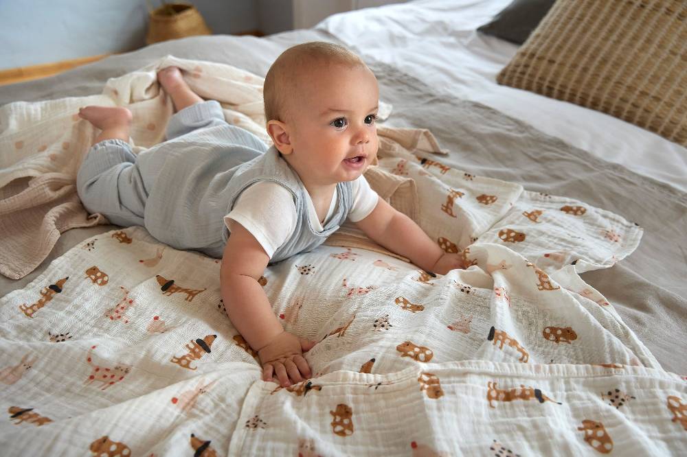 Lässig Mulltücher 3er Set 85 x 85 cm - Little Mateys, Royal Blau Nur noch ein Tag übrig