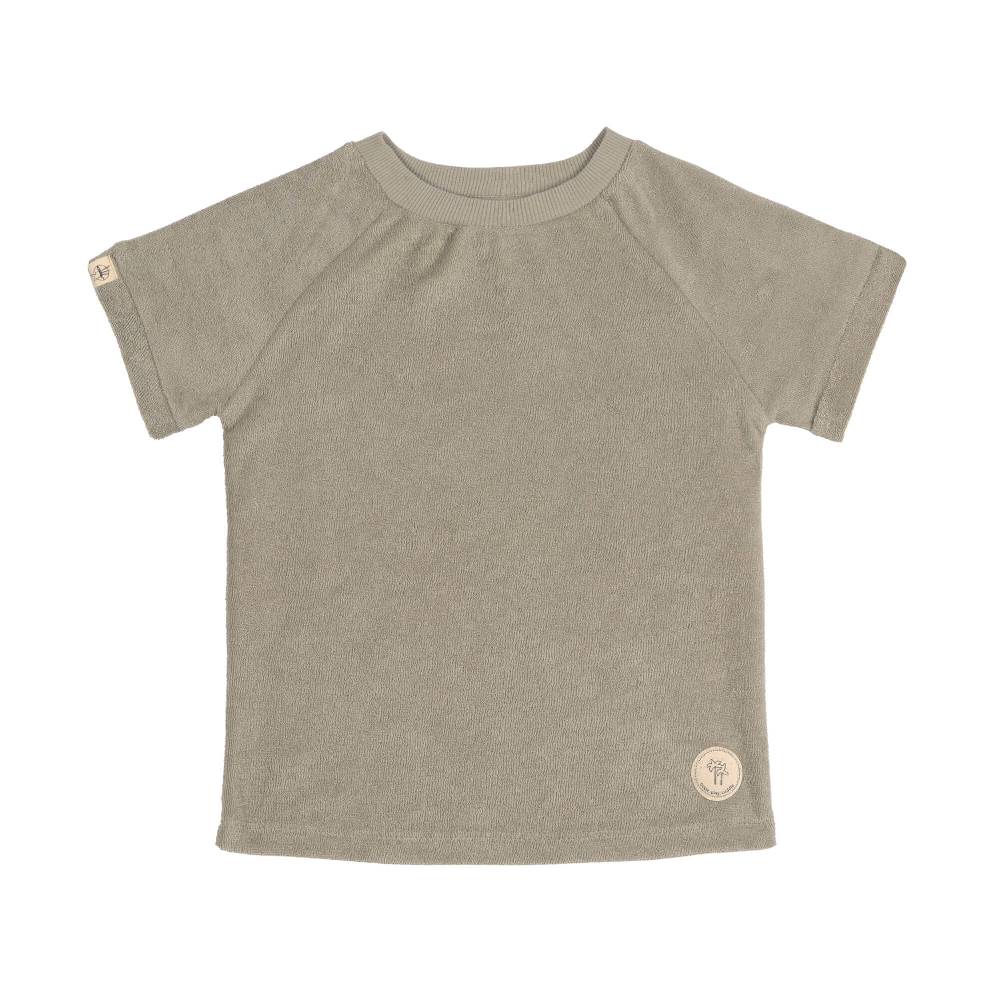 Lässig Frottee T-Shirt Kinder, Oliv