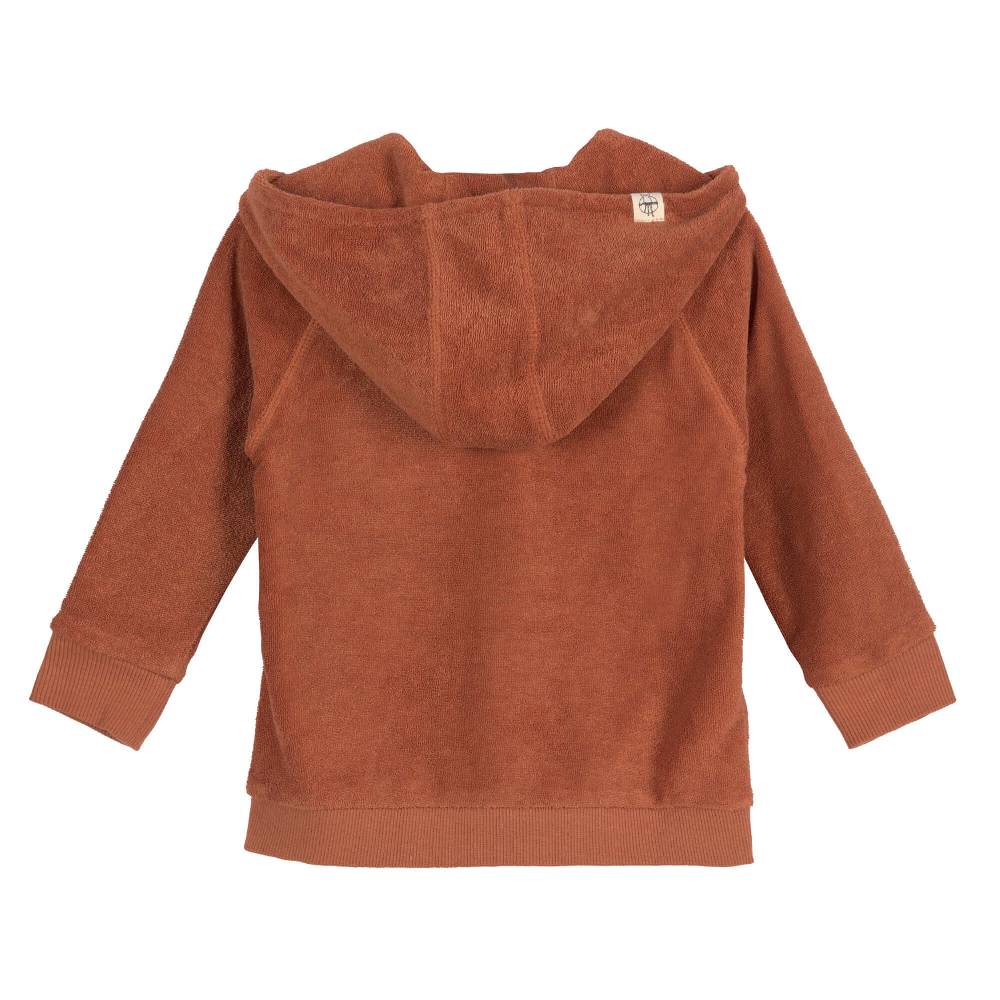 Lässig Frottee Jacke Kinder, Rostrot Kostenloser Versand international