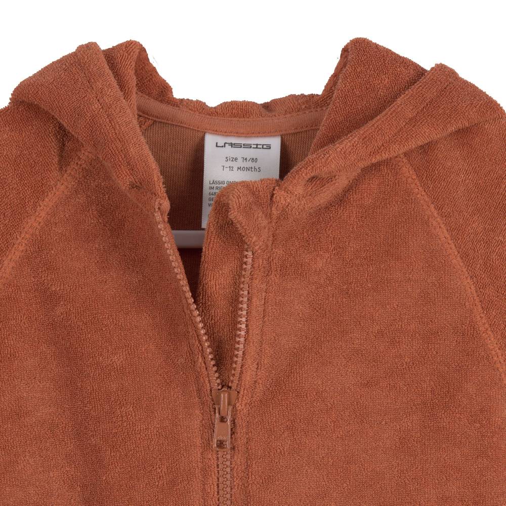 Lässig Frottee Jacke Kinder, Rostrot Kostenloser Versand international