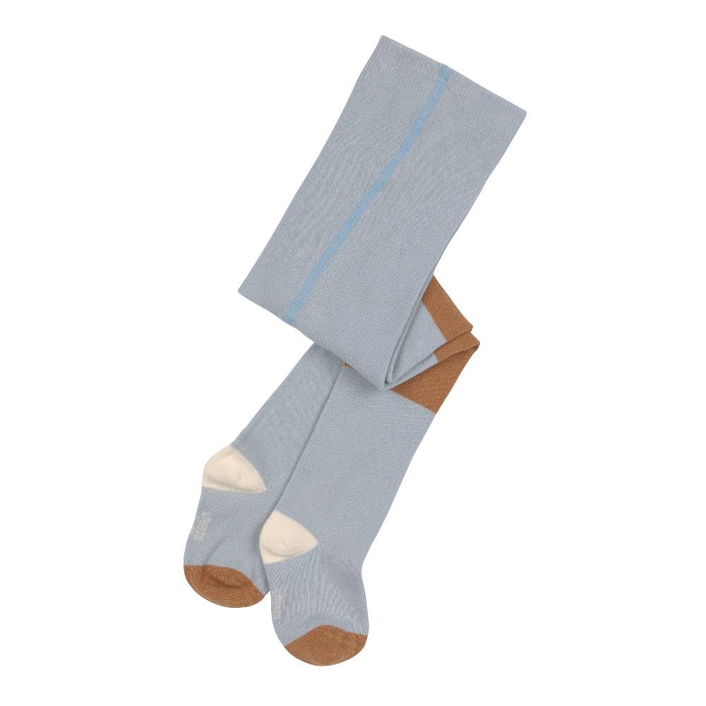 Lässig Strumpfhose GOTS - Tights, Block Streifen Hellblau Karamell
