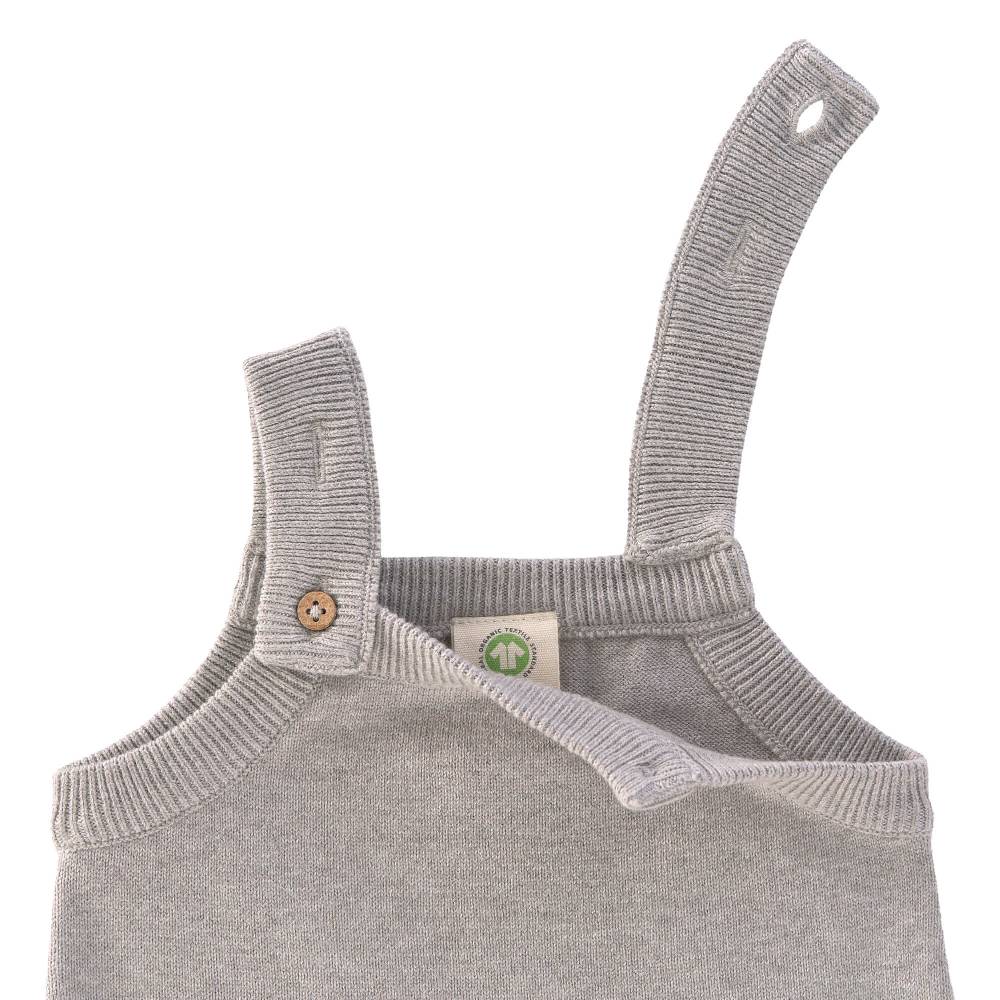 Lässig Baby Strampler - gestrickter Jumpsuit, Grau Outlet