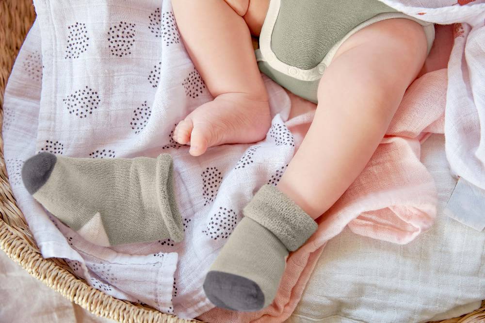 Lässig Kinder Socken (3er-Set), Anthrazit Oliv im Angebot