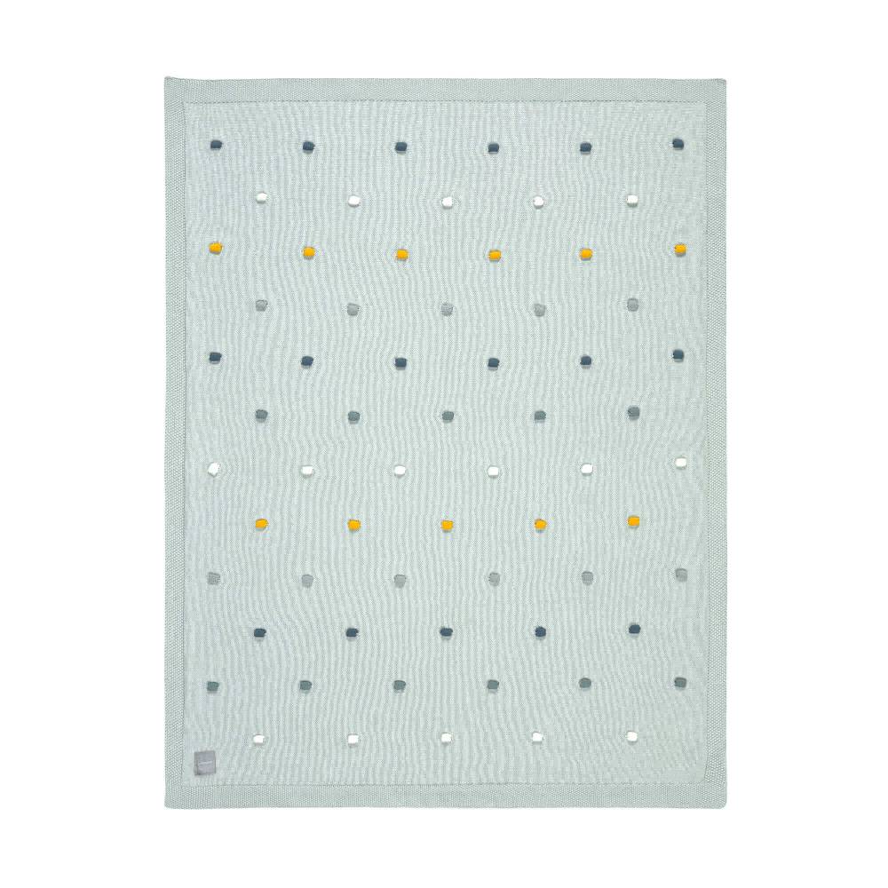 Lässig Babydecke - Bio Baumwolle, Dots, Light Mint