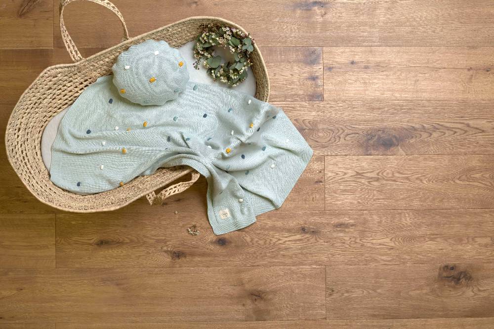 Lässig Babydecke - Bio Baumwolle, Dots, Light Mint Schlussverkauf