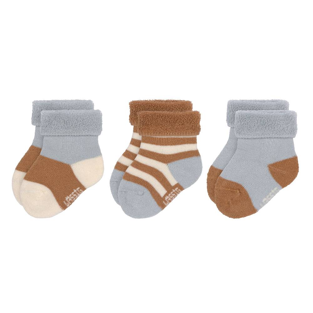 Lässig Frottee Socken Kinder (3er Set), Hellblau Karamell