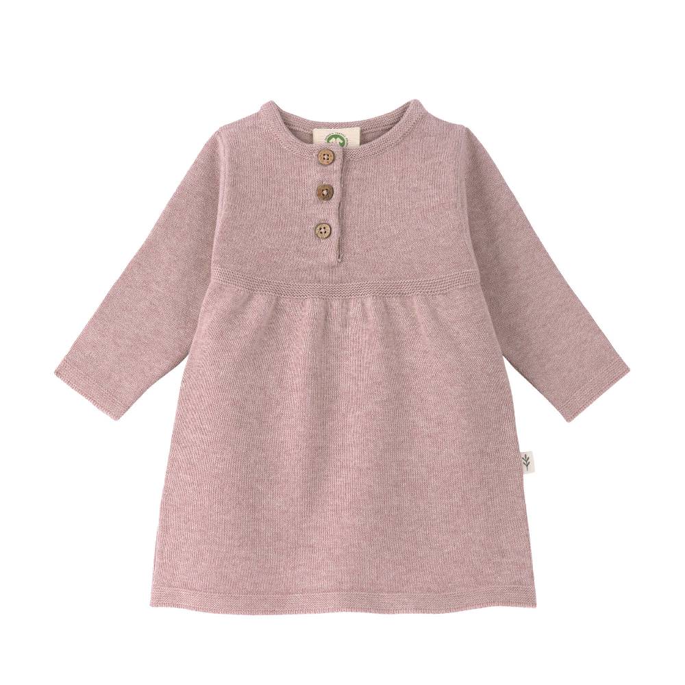 Lässig Babykleid - Strick Bio-Baumwolle, Rosa