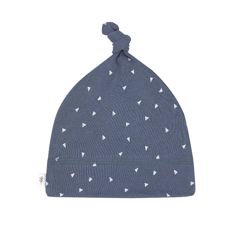 Lässig Babymütze - Bio Baumwolle, Dreiecke, Blau Versandkostenfrei
