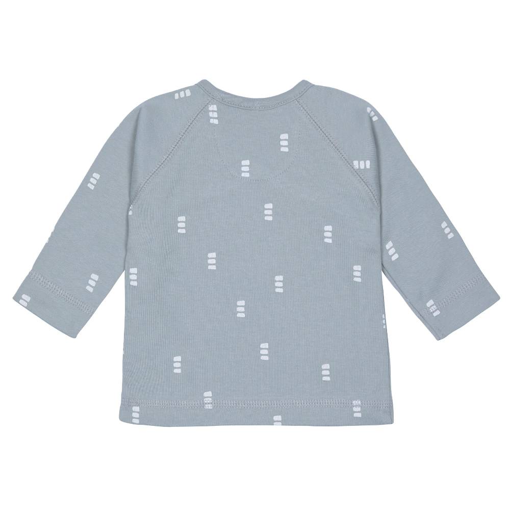 Lässig Baby Wickelshirt - Bio Baumwolle, Blocks, Hellblau Flash Sale