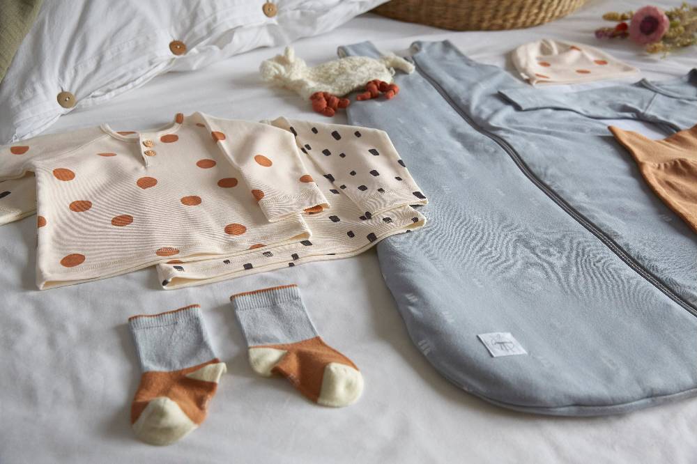 Lässig Baby Wickelshirt - Bio Baumwolle, Blocks, Hellblau Flash Sale