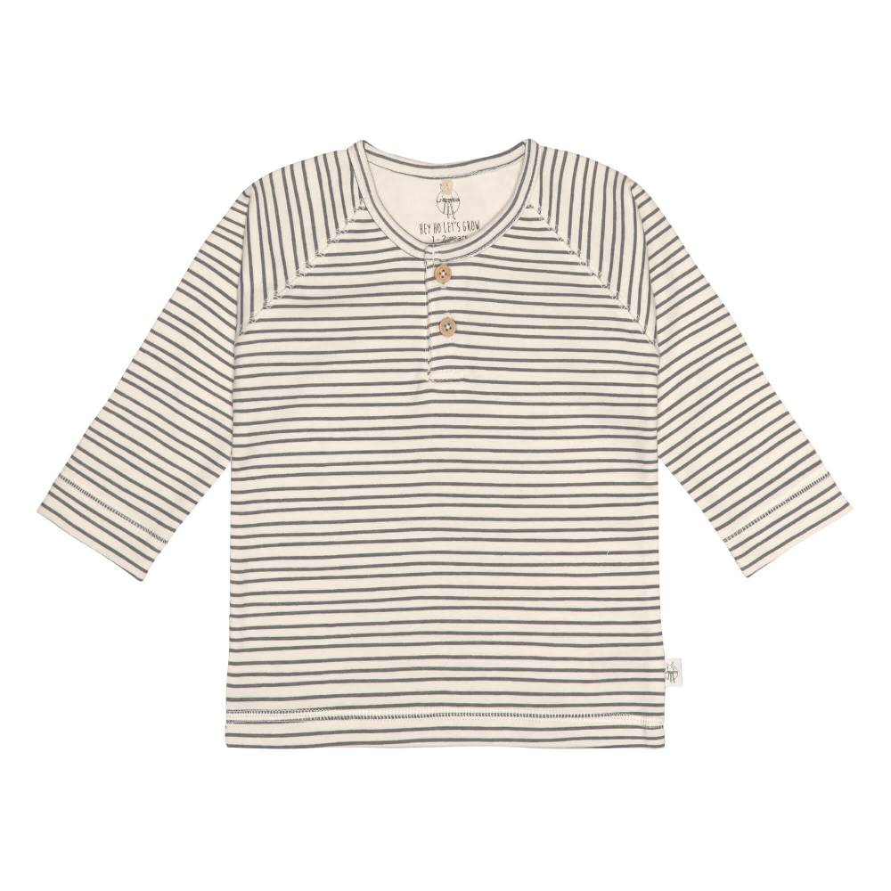 Lässig Baby Langarmshirts - Bio Baumwolle, Striped, Grau