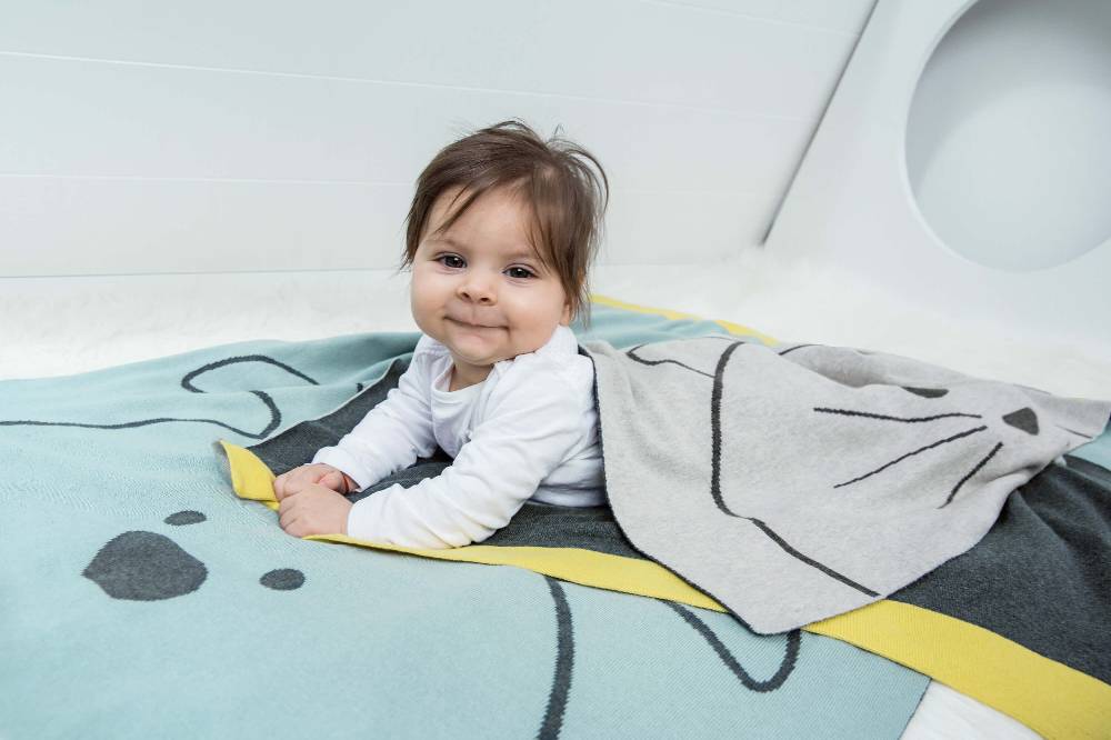 Lässig Babydecke - Bio Baumwolle, Hund Osterangebot