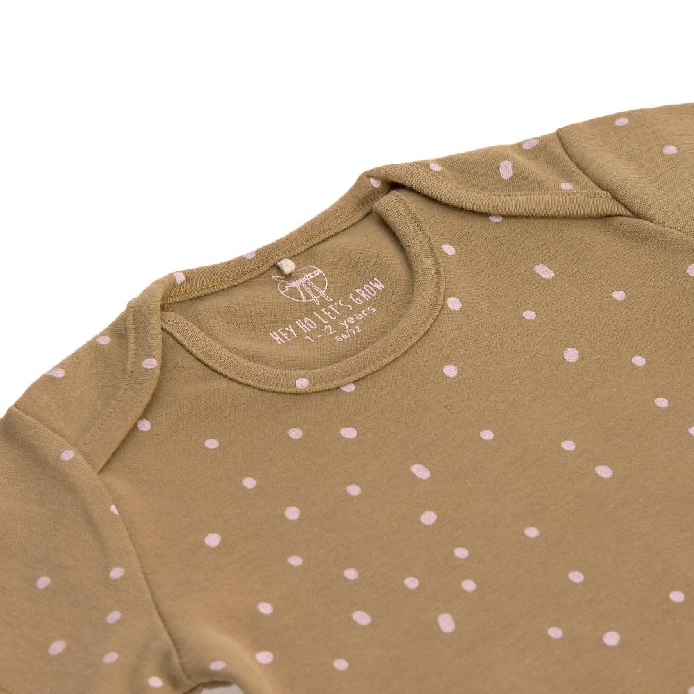 Lässig Baby Body langarm - Bio Baumwolle, Punkte, Gelb Muttertagsangebot