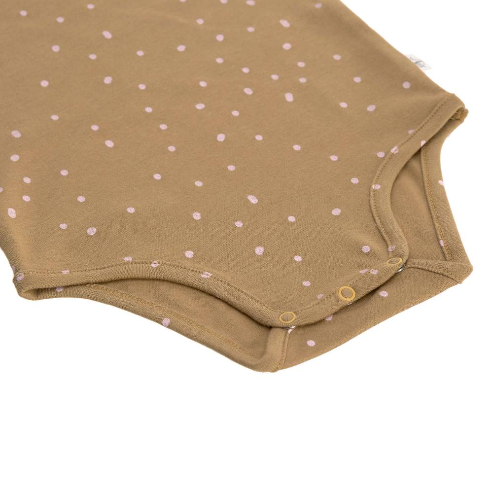 Lässig Baby Body langarm - Bio Baumwolle, Punkte, Gelb Muttertagsangebot