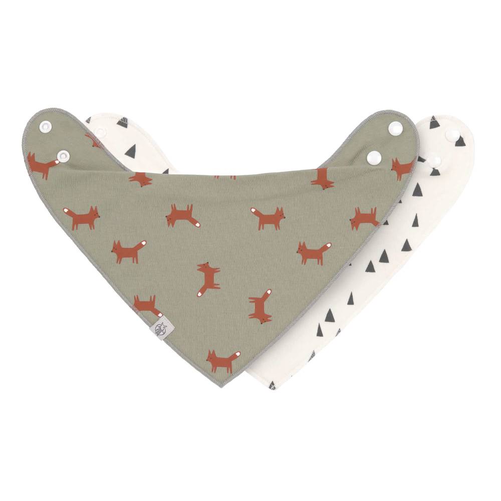 Lässig Dreieckstuch Baby (2 Stk) - Bandana, Little Forest Fuchs