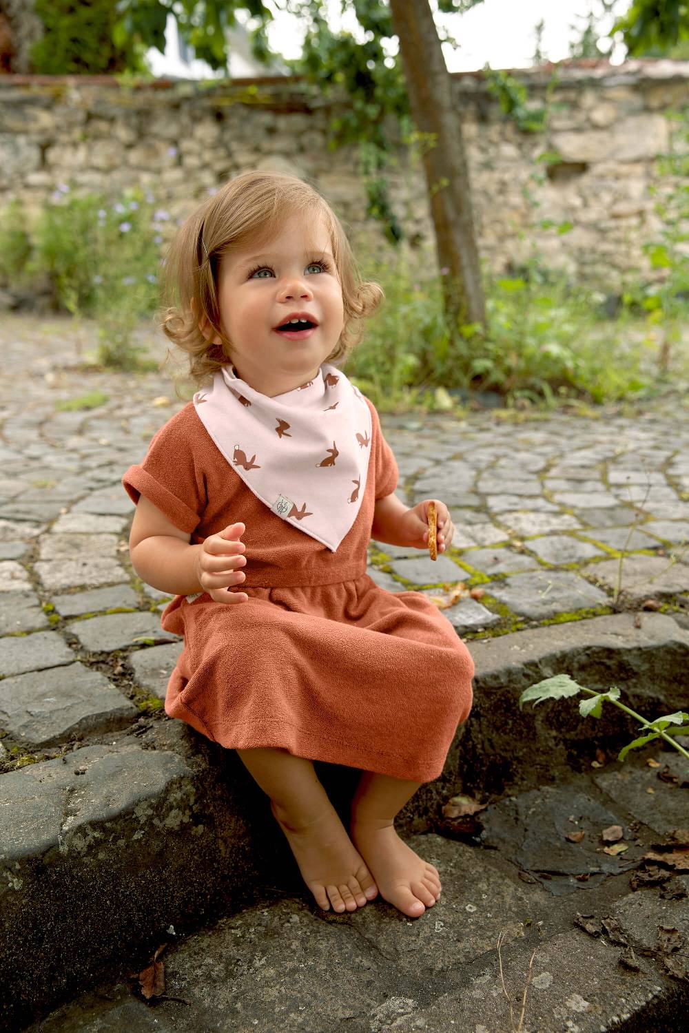 Lässig Dreieckstuch Baby (2 Stk) - Bandana, Little Forest Hase Heißer Verkauf