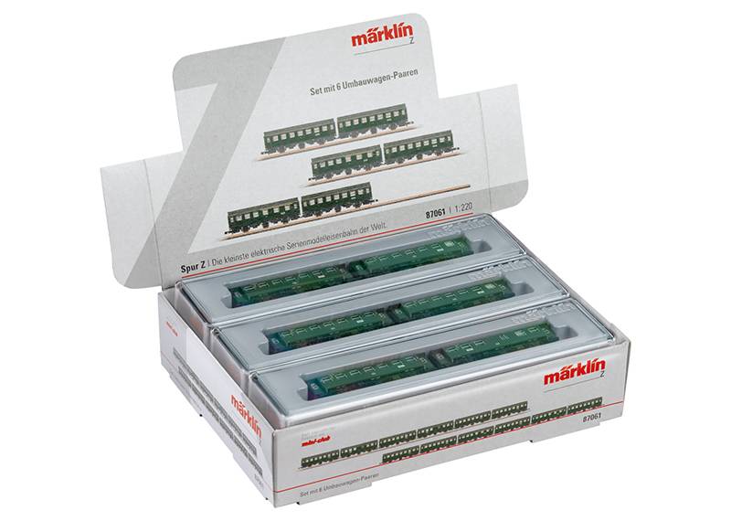 Märklin Set mit 6 Umbauwagen-Paaren im Display Begrenztes Angebot