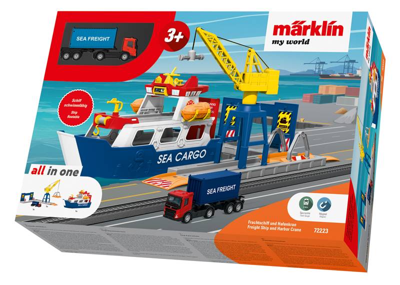 Märklin Märklin my world - Frachtschiff und Hafenkran Sonderangebot der Fabrik