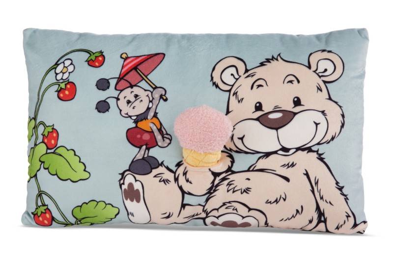 NICI Rechteckiges Kissen Bär Bendix mit Eis NICI GREEN