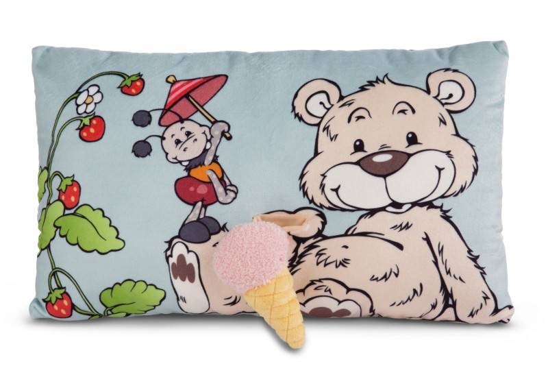 NICI Rechteckiges Kissen Bär Bendix mit Eis NICI GREEN Exklusive Angebote