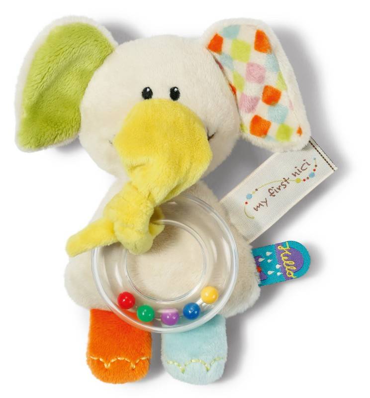 NICI Kuscheltier Elefant Dundi mit Ringrassel