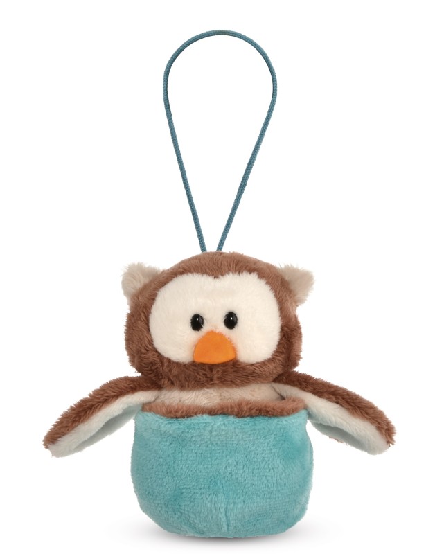 NICI Wendekuscheltier Eule Oscar blau mit Loop NICI GREEN