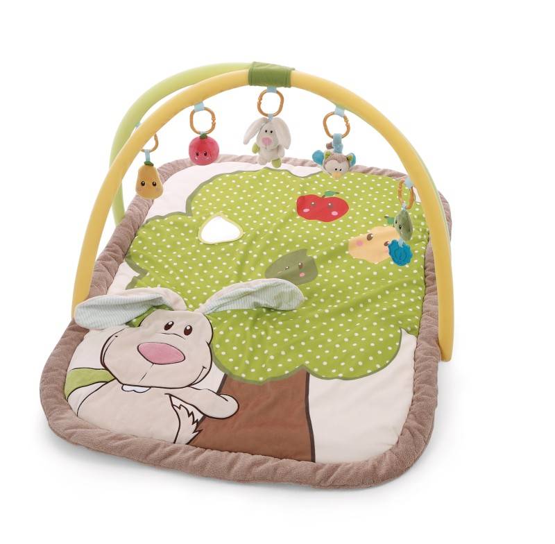 NICI 3-D Activity-Decke Hase und Eule mit Spielkissen und Spielbogen Begrenzt auf 3 Tage
