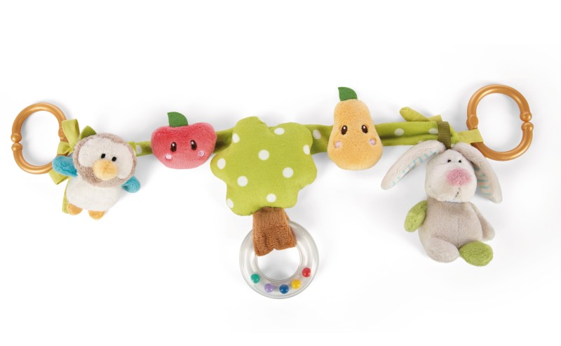 NICI Kinderwagenkette Hase und Eule