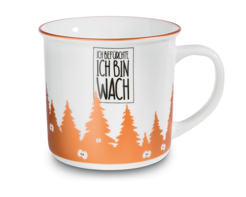 NICI Porzellantasse metallic "Ich befürchte ich bin wach"