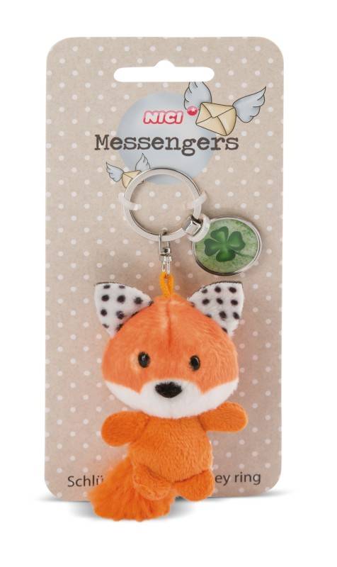 NICI Schlüsselanhänger Fuchs mit Anhänger 'Kleeblatt'