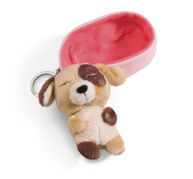 NICI Schlüsselanhänger Sleeping Pets Hund dreifarbig Discount Store für neue Produkte
