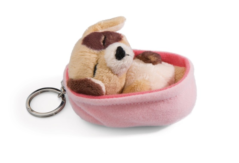 NICI Schlüsselanhänger Sleeping Pets Hund dreifarbig Discount Store für neue Produkte