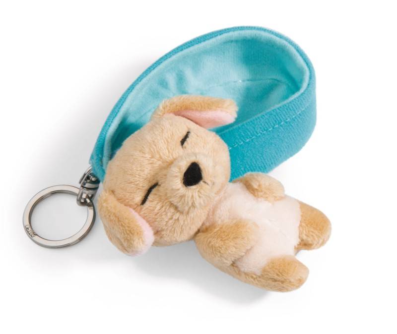 NICI Schlüsselanhänger Sleeping Pets Hund karamell 50% Rabatt mit kostenlosem Versand
