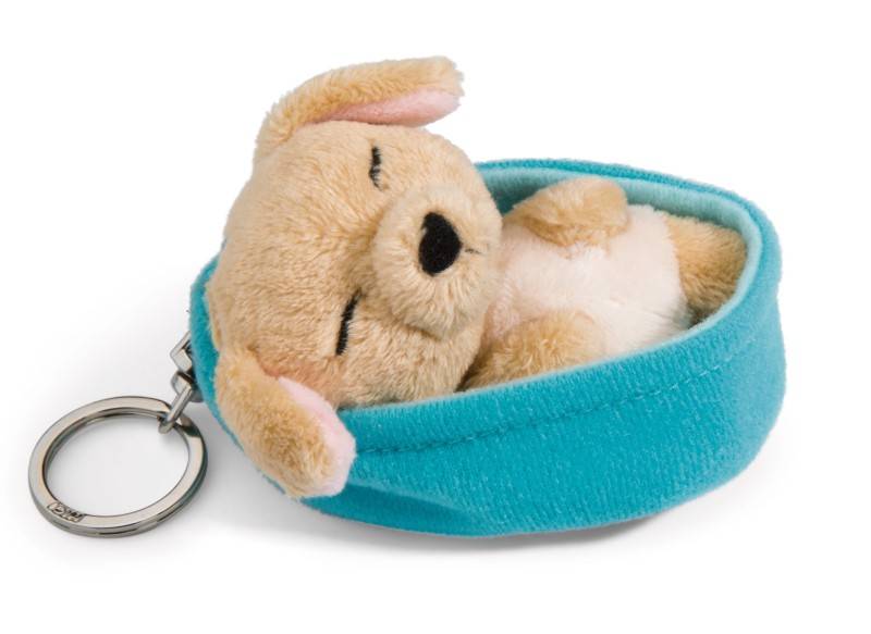 NICI Schlüsselanhänger Sleeping Pets Hund karamell 50% Rabatt mit kostenlosem Versand