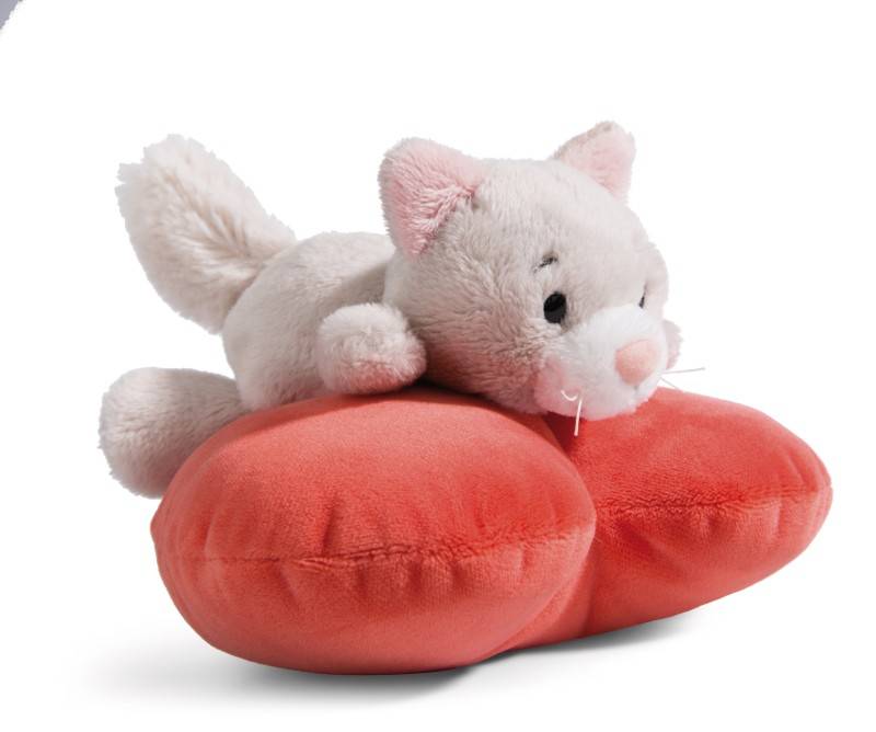 NICI Kuscheltier Love Katze auf Herz liegend NICI GREEN Rabatt