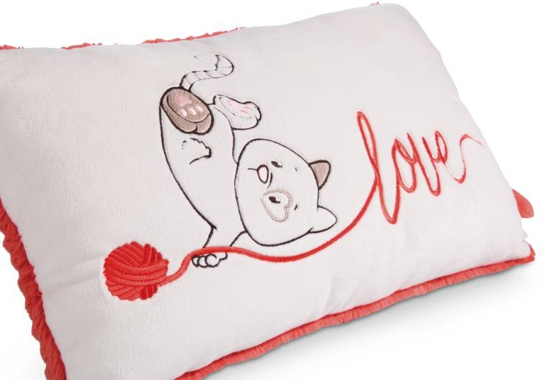 NICI Rechteckiges Kissen Katze "Love" NICI GREEN Flash Sale
