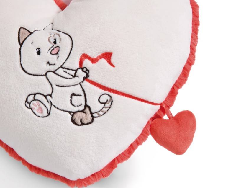 NICI Herzförmiges Kissen Love Katze NICI GREEN Begrenztes Angebot