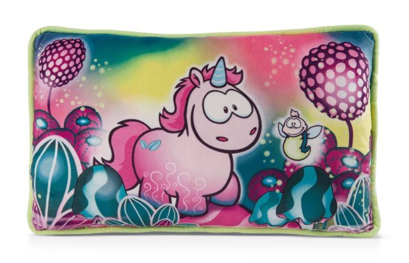 NICI Rechteckiges Kissen Einhorn Midnight Floral NICI GREEN Schlussverkauf