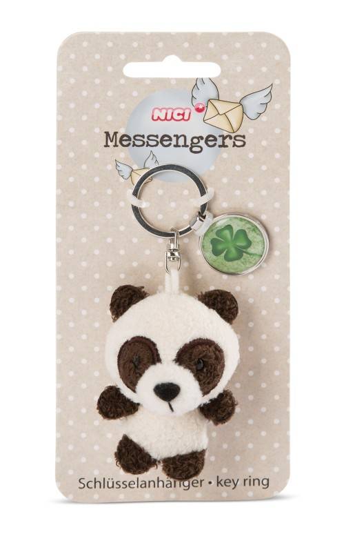 NICI Schlüsselanhänger Panda mit Anhänger 'Kleeblatt'
