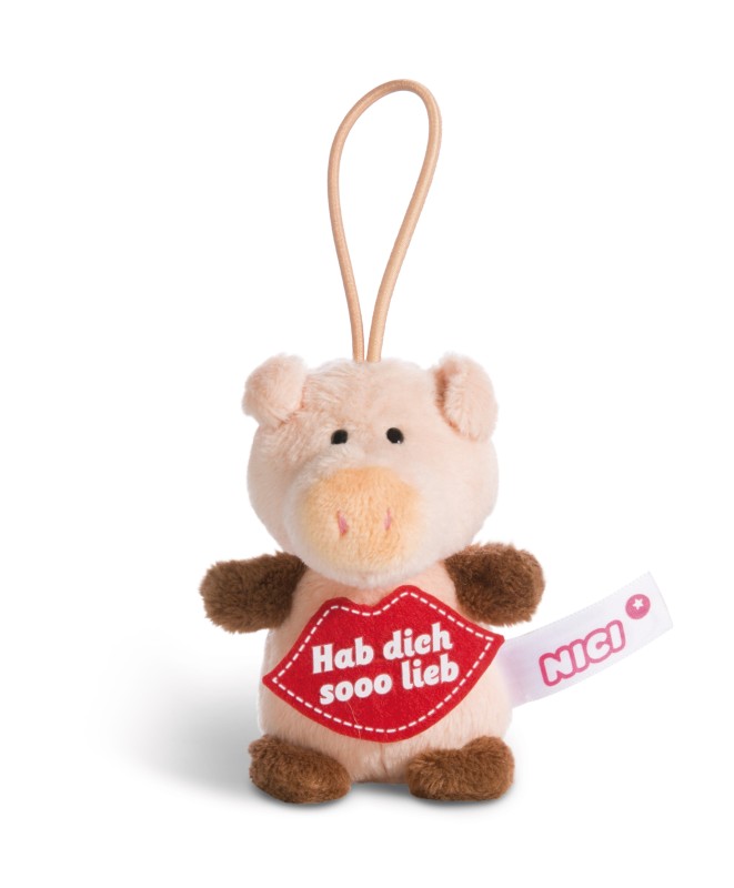 NICI Anhänger Schwein "Hab dich sooo lieb"