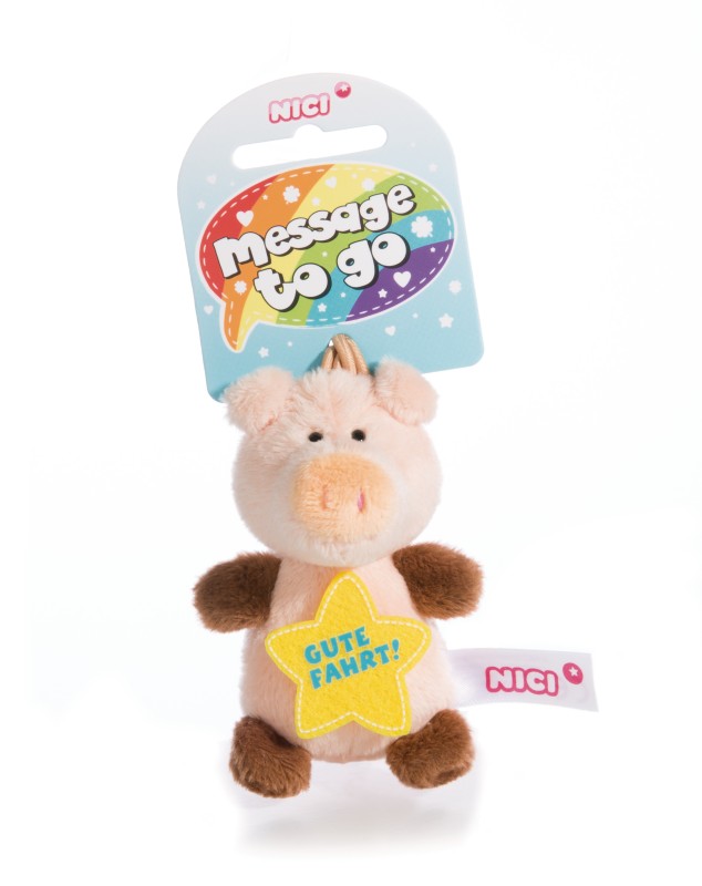 NICI Anhänger Schwein "Gute Fahrt" Black Friday