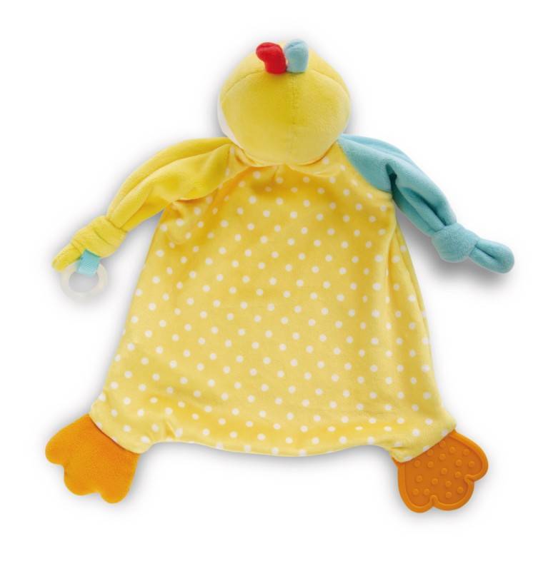 NICI Schmusetuch Ente mit Beißring und Schnullerbefestigung Neueste Mode