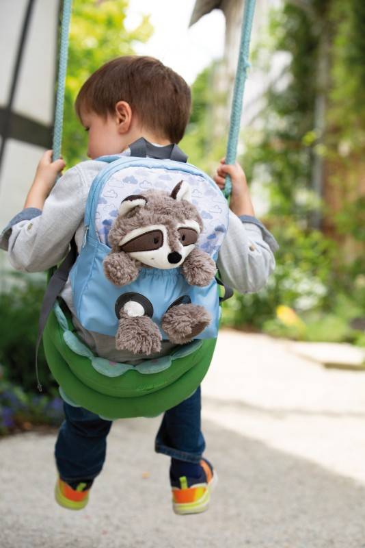 NICI Rucksack mit Waschbär Plüschtier Räumungsverkauf
