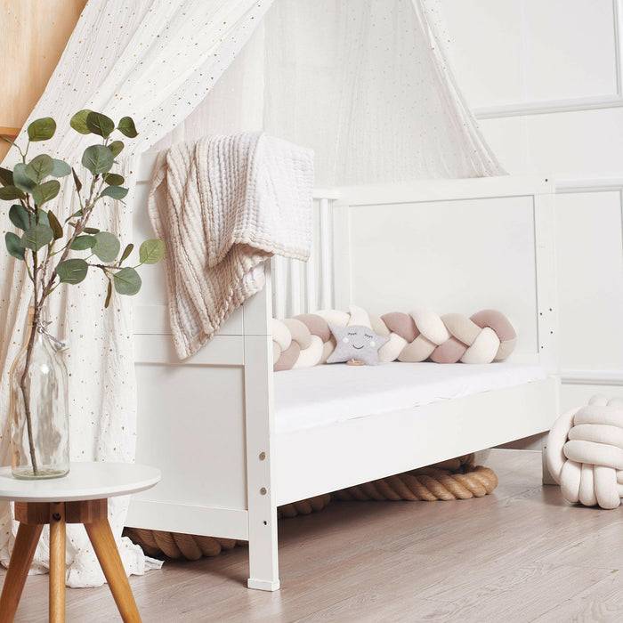 Nordic Coast Company Bettschlange geflochten Trio Altrosa Discount Store für neue Produkte