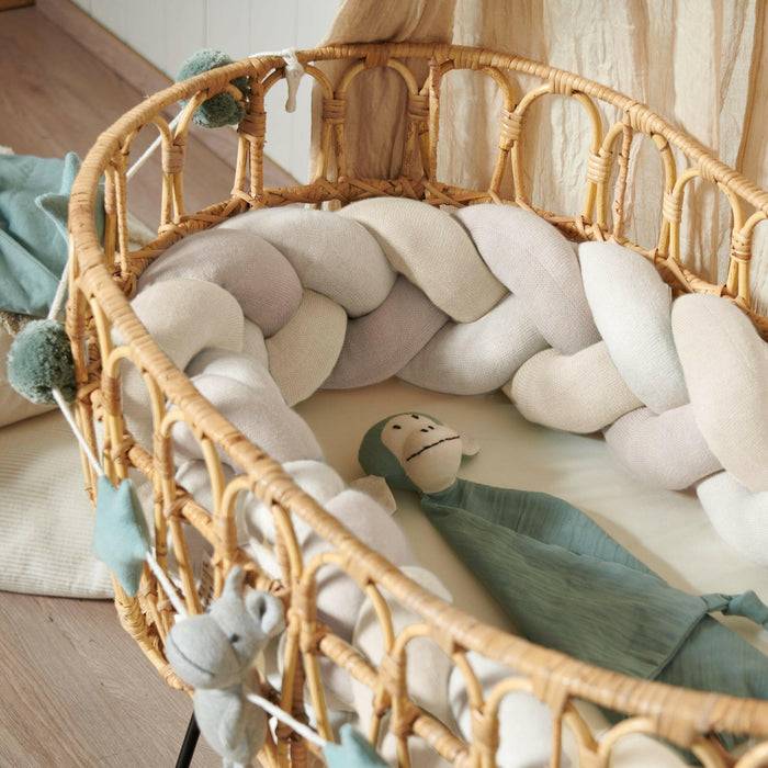 Nordic Coast Company Bettschlange geflochten Trio Beige Sand Natur XL 50% Rabatt mit kostenlosem Versand