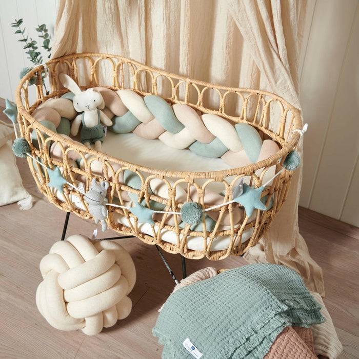 Nordic Coast Company Bettschlange geflochten Trio Mint 50% Rabatt für begrenzte Zeit