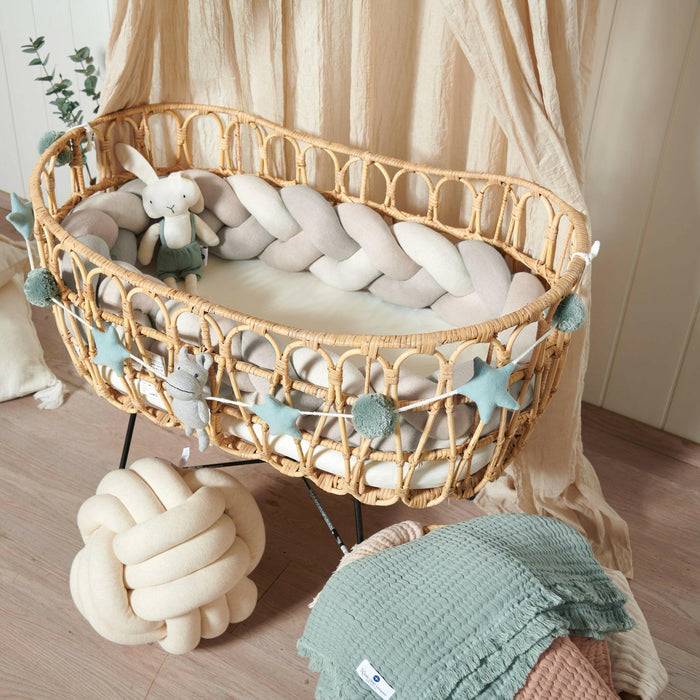 Nordic Coast Company Bettschlange geflochten Trio Beige Sand Natur Outlet