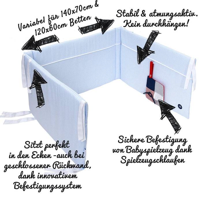 Nordic Coast Company Baby Bettnestchen Blau Blitzverkäufe