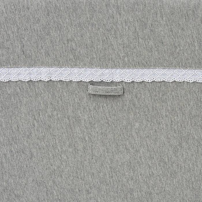 Nordic Coast Company Baby Bettnestchen Grau Spitze Kostenloser Versand